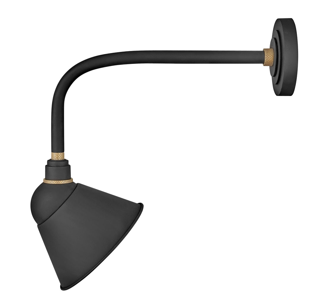 Hinkley Foundry Sign Light Small Wall Mount Barn Light Textured Black 10918TK