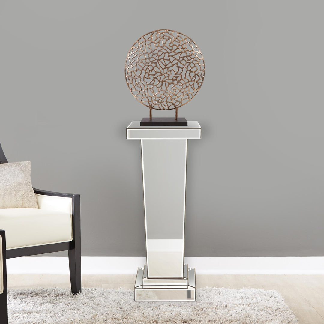 Howard Elliott Collection Tapered Mirrored Pedestal Pedestals Howard Elliott Collection   