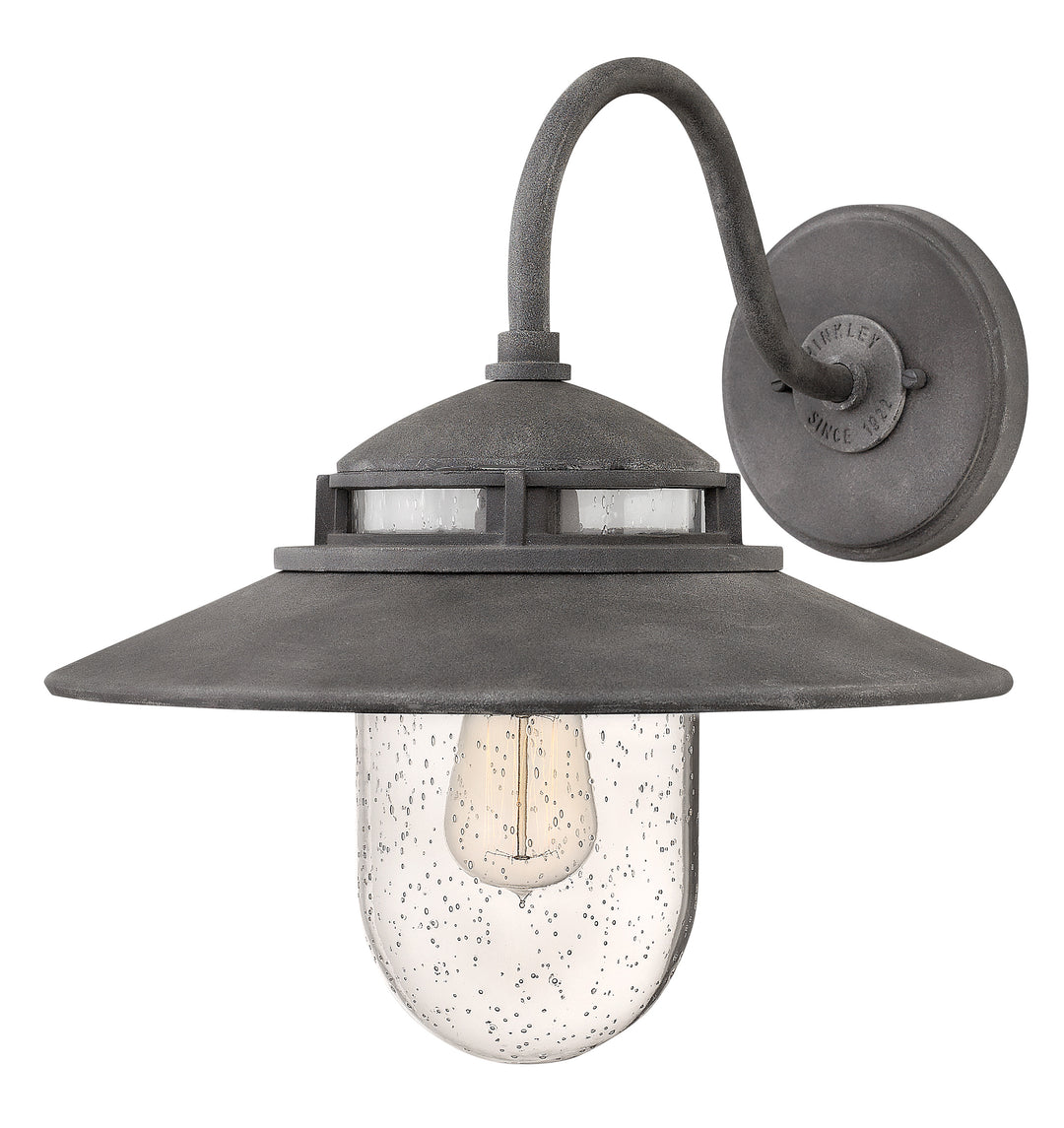 Hinkley Atwell Outdoor Wall Light Large Wall Mount Barn Light Aged Zinc 1114DZ