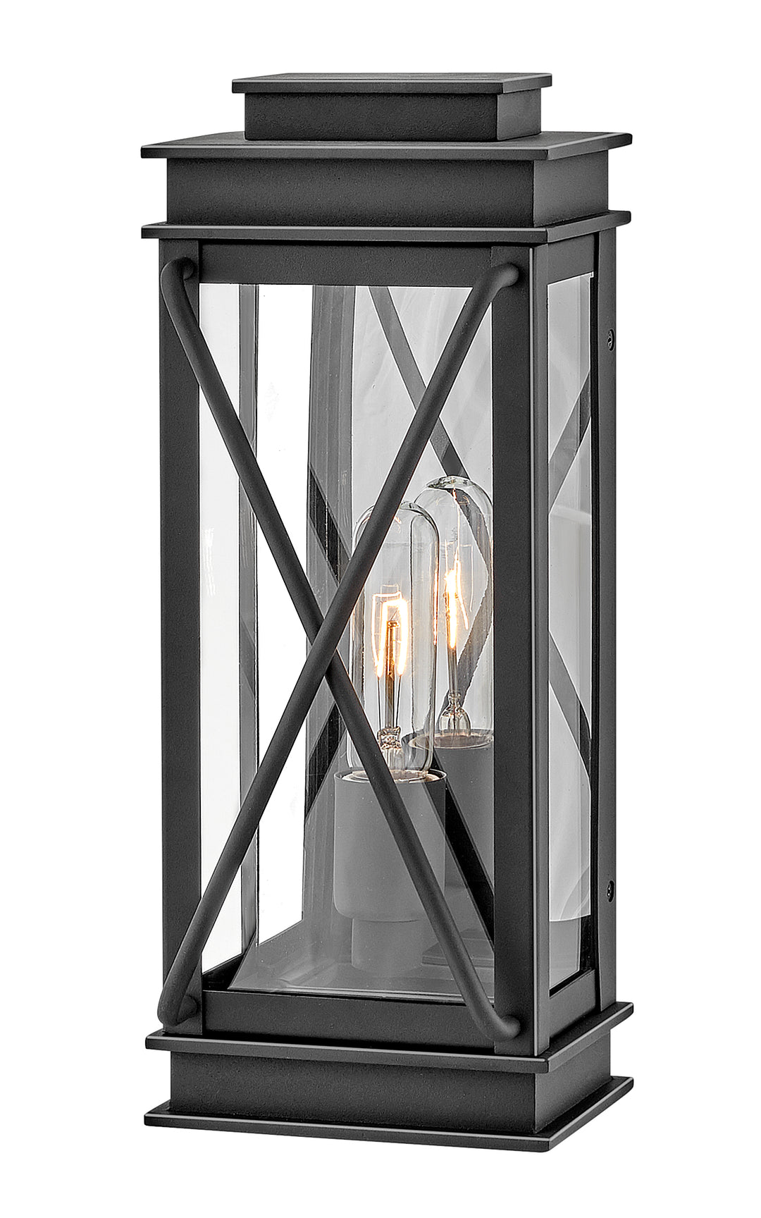 Hinkley Montecito Outdoor Wall Light Small Wall Mount Lantern Museum Black 11190MB