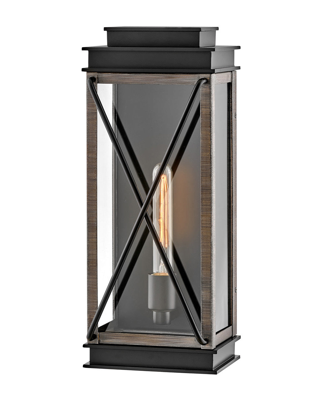 Hinkley Montecito Outdoor Wall Light Medium Wall Mount Lantern Black 11194BK
