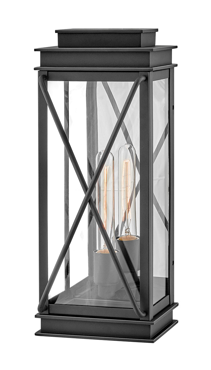 Hinkley Montecito Outdoor Wall Light Medium Wall Mount Lantern Museum Black 11194MB