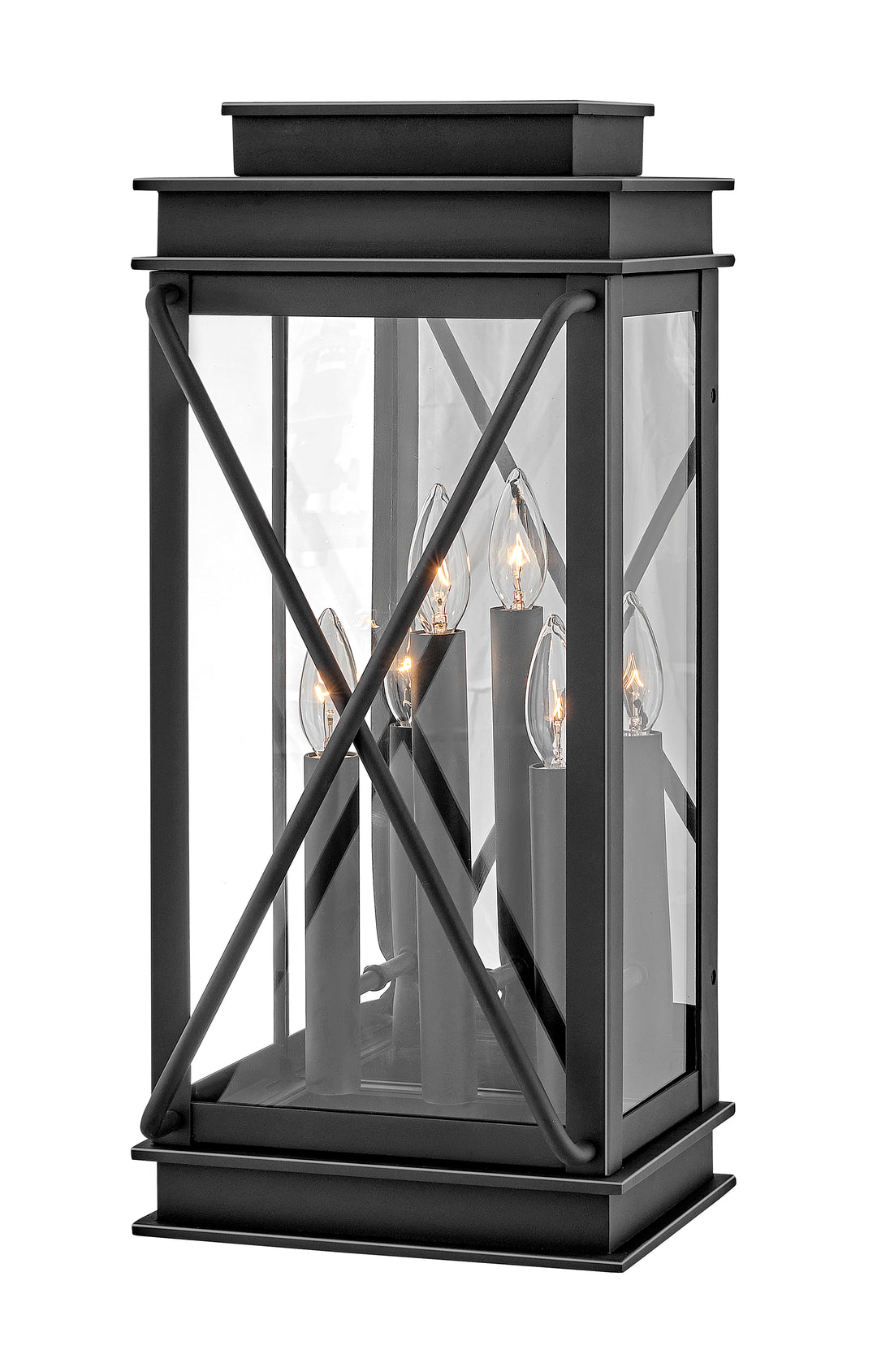 Hinkley Montecito Outdoor Wall Light Large Wall Mount Lantern Museum Black 11195MB