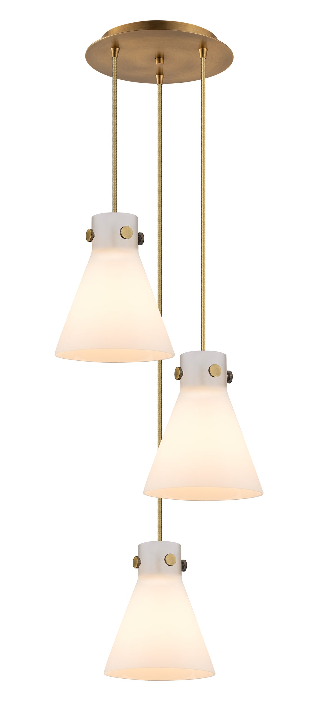 Innovations Lighting Newton Cone 8" Multi Pendant - Brushed Brass