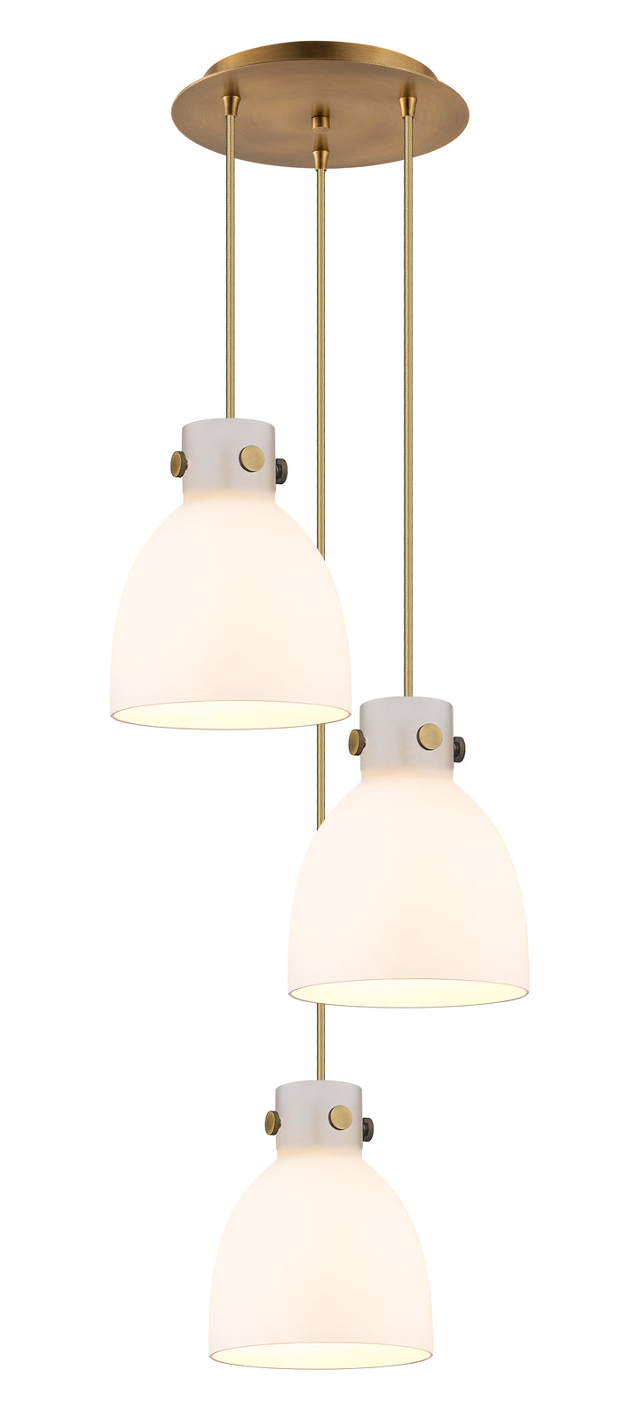 Innovations Lighting Newton Bell 8" Multi Pendant - Brushed Brass Pendants Innovations Lighting   