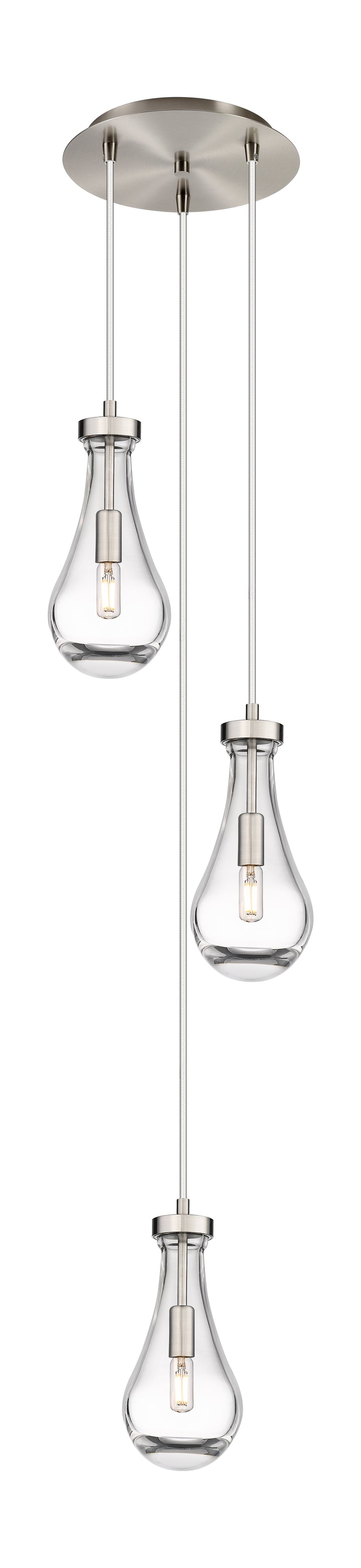 Innovations Lighting Owego 5" Multi Pendant - Brushed Satin Nickel Pendants Innovations Lighting Clear ; Glass Type: Clear  