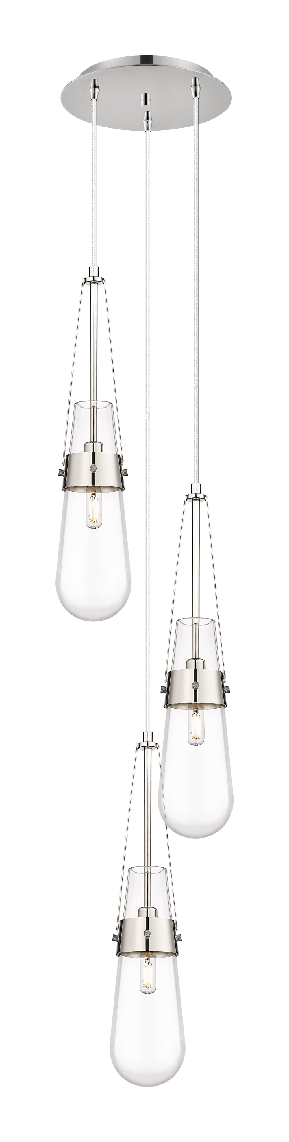 Innovations Lighting Milan 4" Multi Pendant - Polished Nickel Pendants Innovations Lighting   