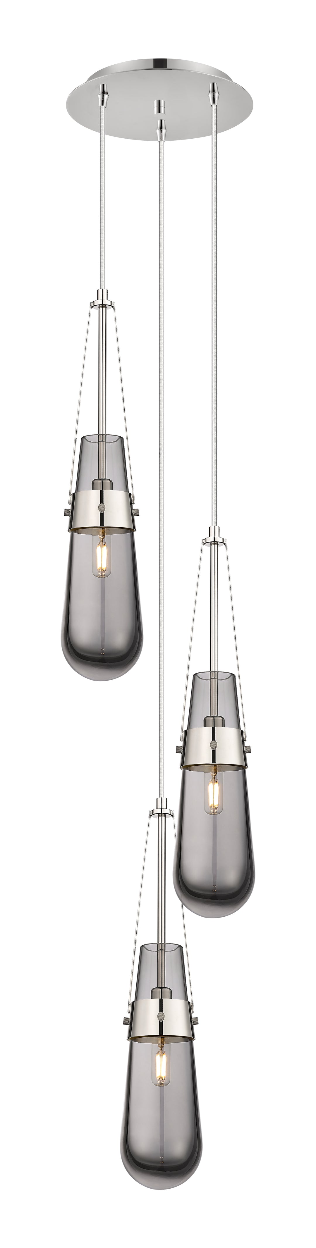 Innovations Lighting Milan 4" Multi Pendant - Polished Nickel Pendants Innovations Lighting   