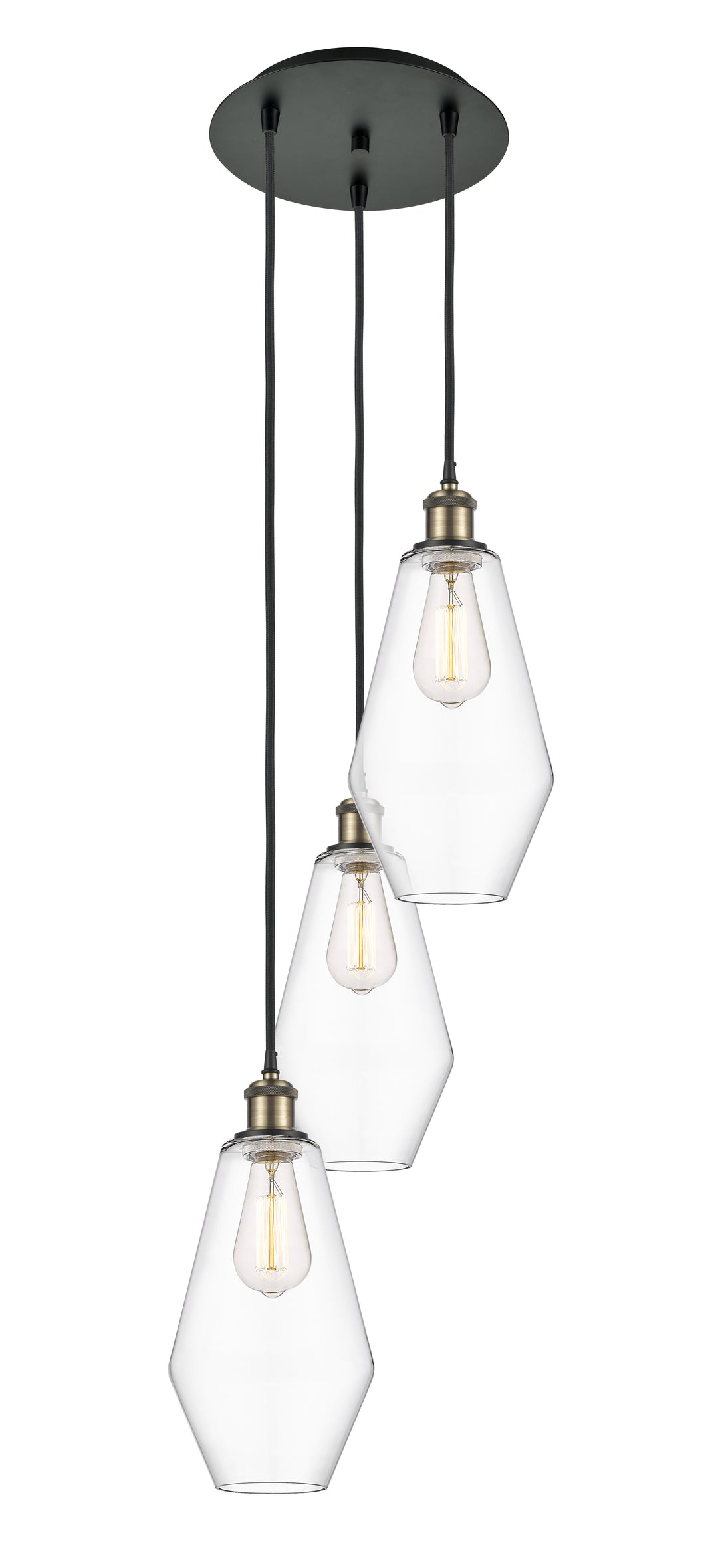Innovations Lighting Cindyrella 7" Multi Pendant - Black Antique Brass