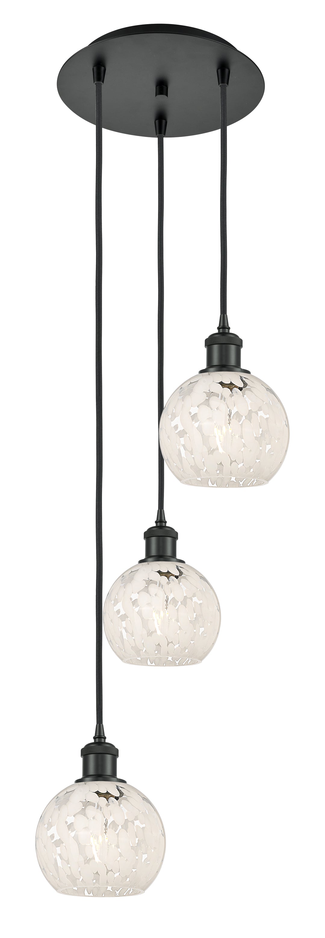 Innovations Lighting White Mouchette 6" Multi Pendant - Matte Black