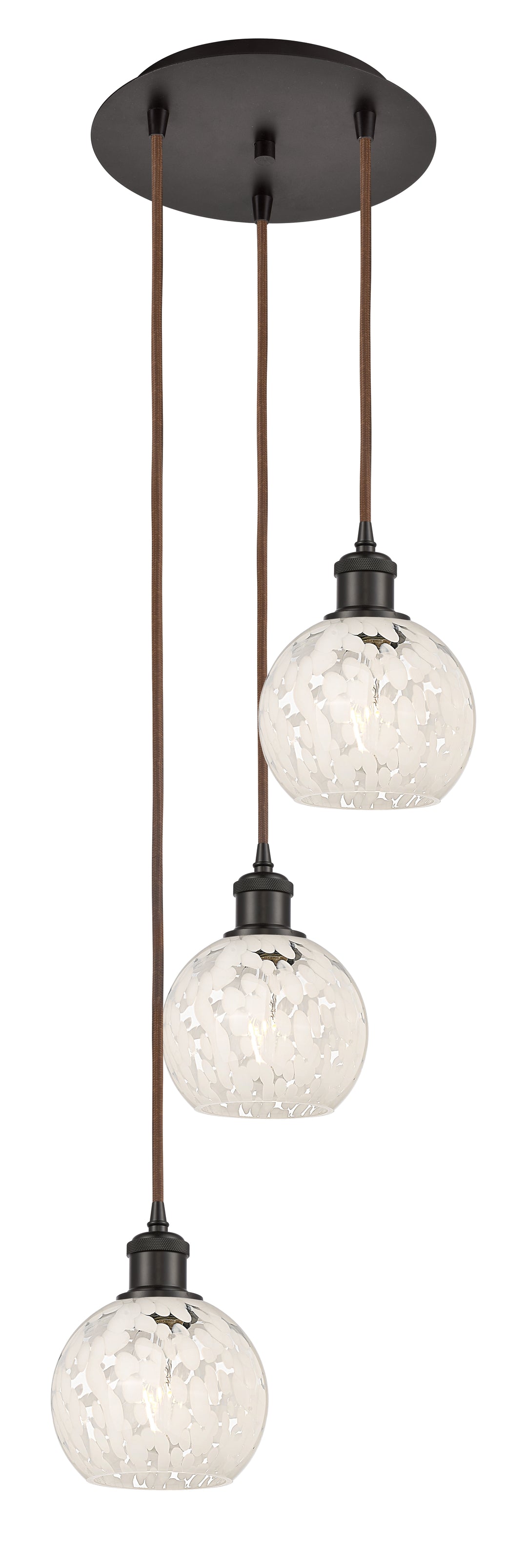 Innovations Lighting White Mouchette 6" Multi Pendant - Oil Rubbed Bronze