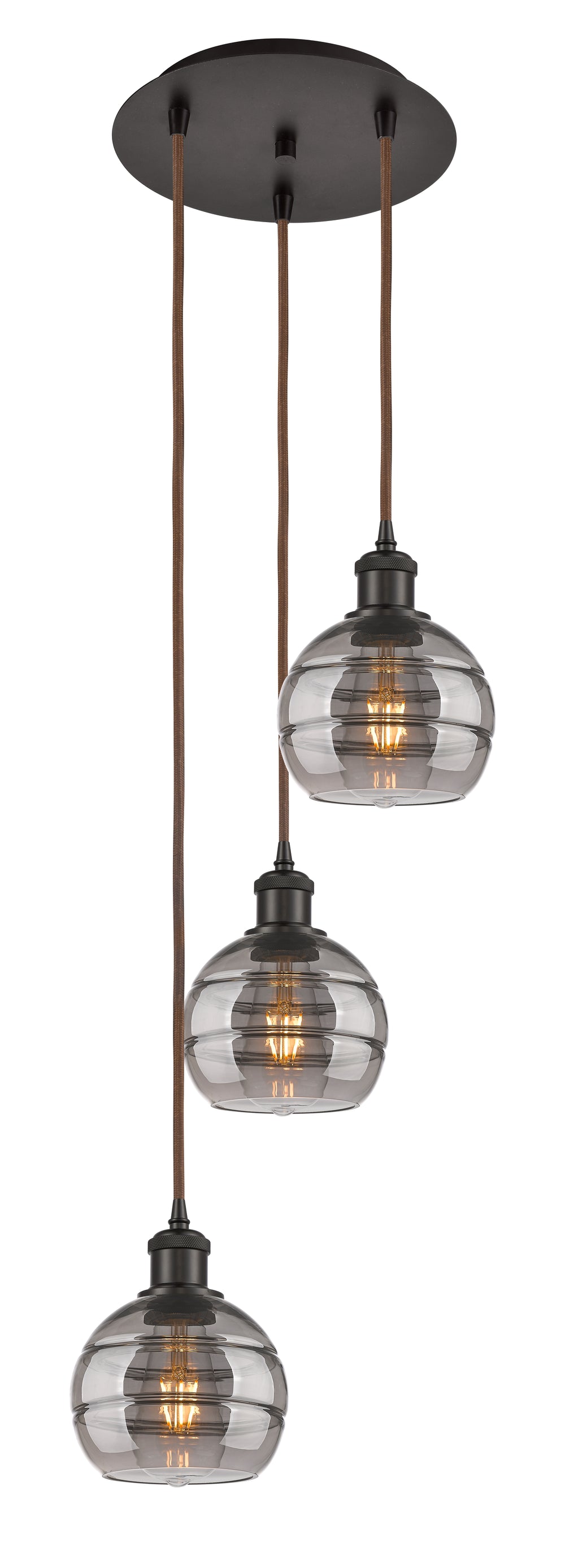 Innovations Lighting Rochester 6" Multi Pendant - Oil Rubbed Bronze Pendants Innovations Lighting Light Smoke ; Glass Type: Smoked  