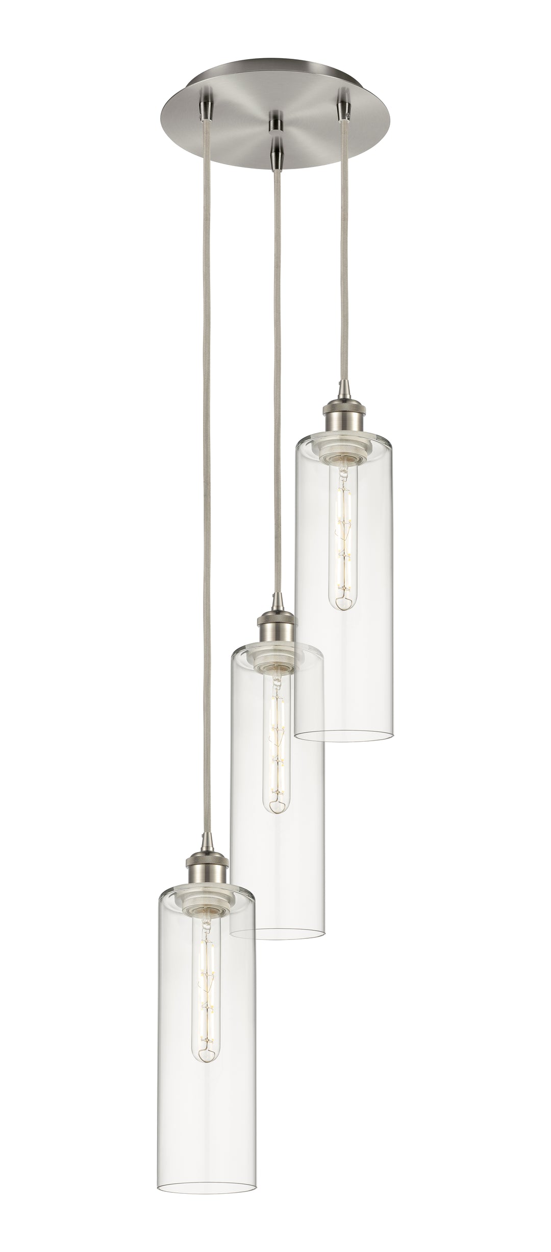 Innovations Lighting Crown Point 12" Multi Pendant - Brushed Satin Nickel