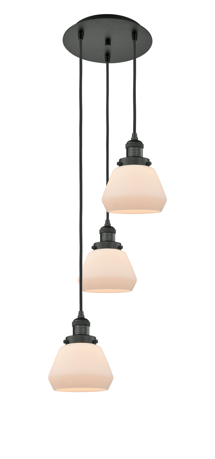 Innovations Lighting Fulton 7" Multi Pendant - Matte Black Pendants Innovations Lighting Matte White ; Glass Type: Frosted  