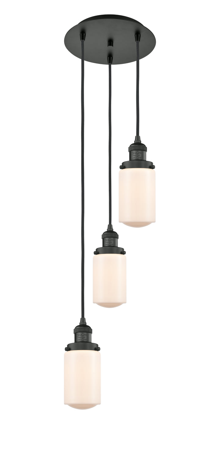 Innovations Lighting Dover 4.5" Multi Pendant - Matte Black Pendants Innovations Lighting Matte White ; Glass Type: Frosted  