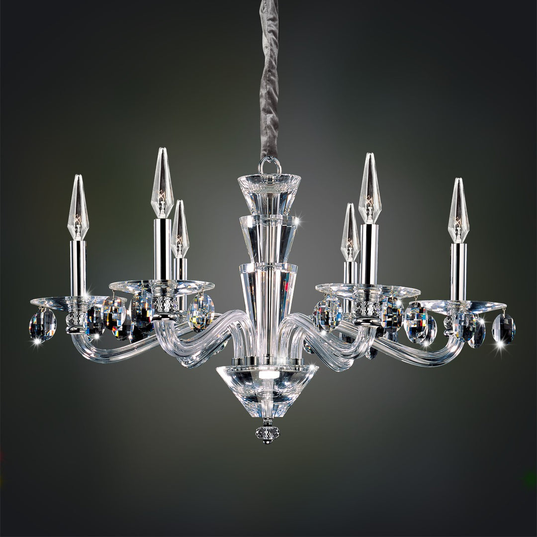 Allegri  Fanshawe 6 Light Chandelier Chandeliers Allegri Chrome  