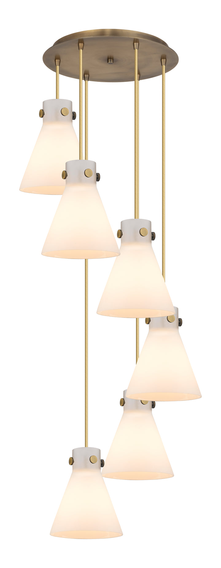 Innovations Lighting Newton Cone 8" Multi Pendant - Brushed Brass