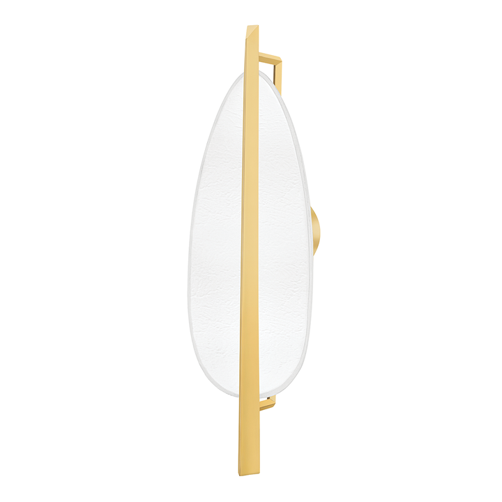 Hudson Valley Lighting Ithaca Wall Sconce Wall Sconces Hudson Valley Lighting Aged Brass/white Plaster  