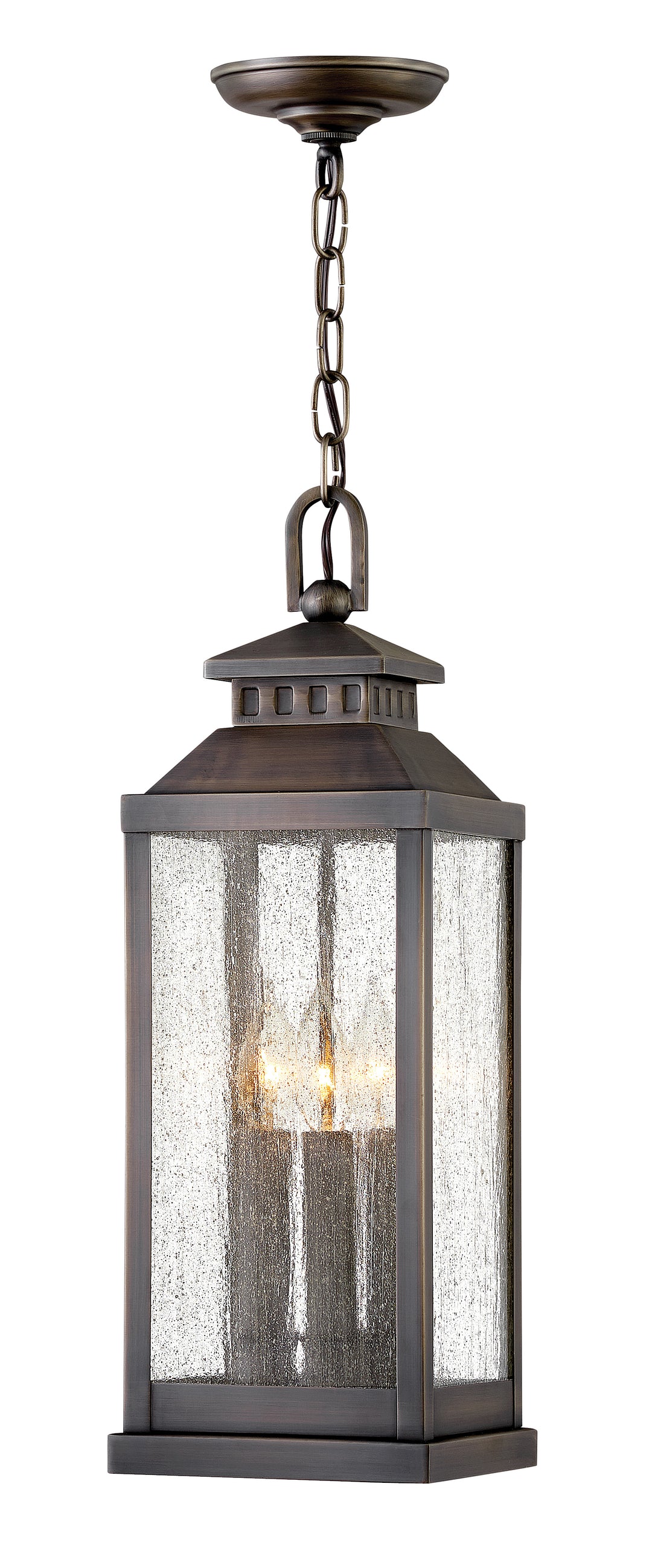 Hinkley Revere Outdoor Hanging Light Medium Hanging Lantern Blackened Brass 1182BLB