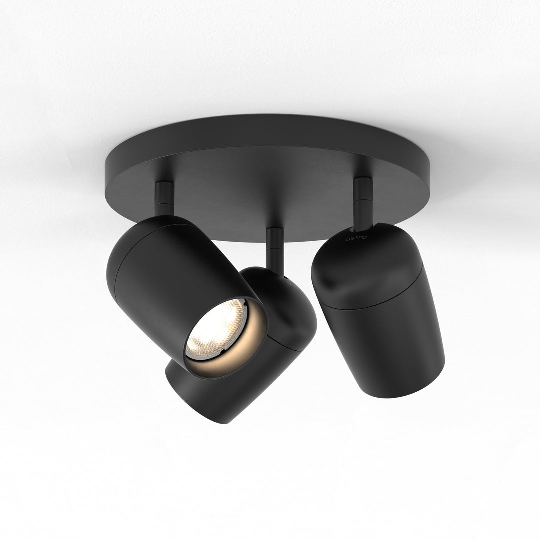 Astro Lighting Koto Triple Round - Matt Black