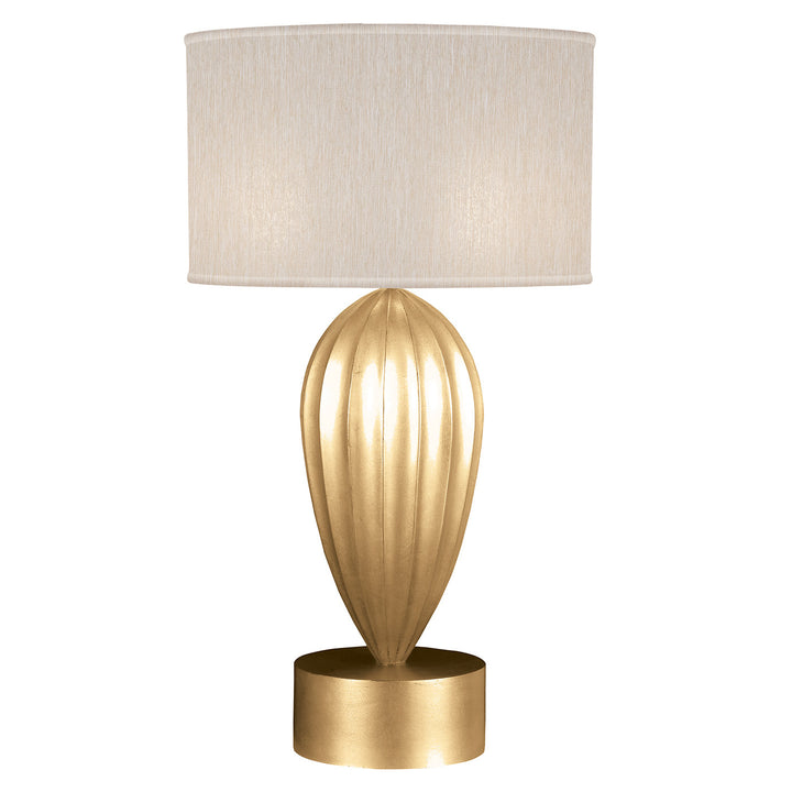 Fine Art Handcrafted Lighting Allegretto 33"H Table Lamp in Standard Gold Leaf w/Champagne Fabric Shade (793110-SF33)