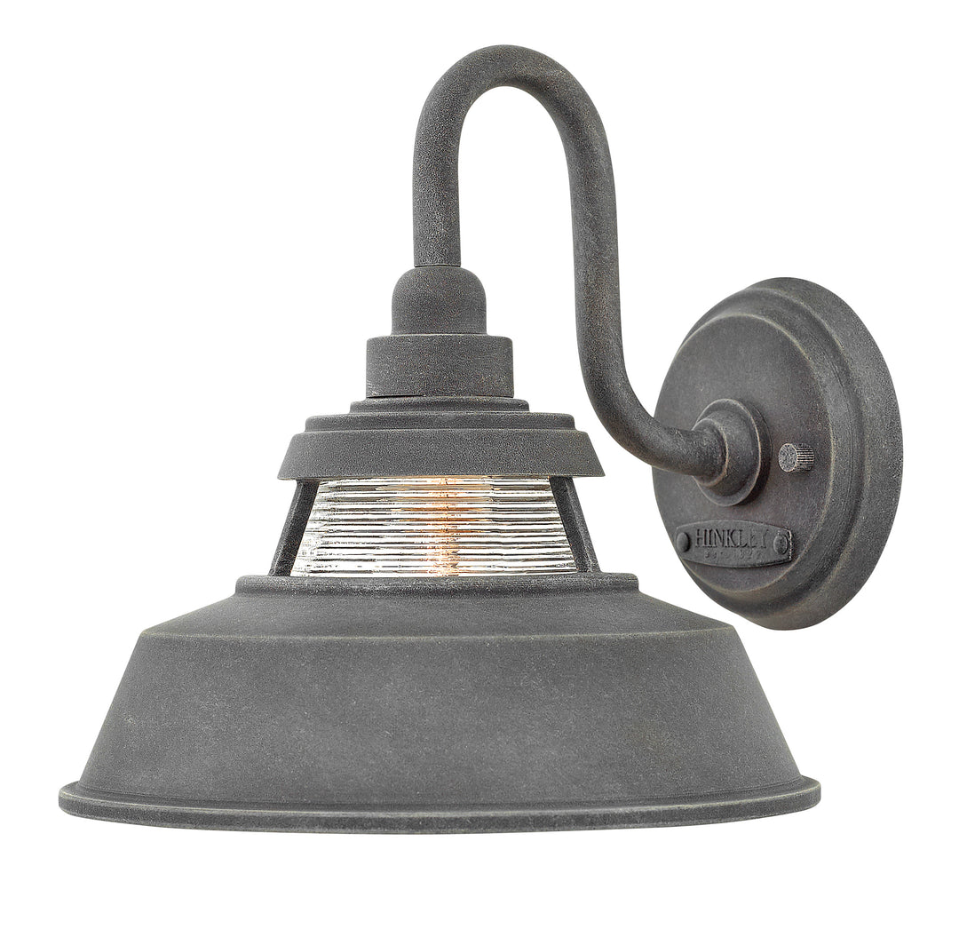Hinkley Troyer Outdoor Wall Light Medium Wall Mount Barn Light Aged Zinc 1194DZ