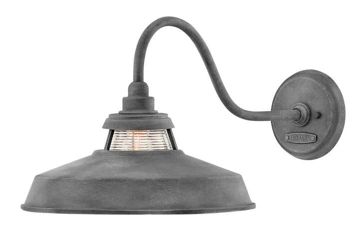 Hinkley Troyer Outdoor Wall Light Large Wall Mount Barn Light Aged Zinc 1195DZ