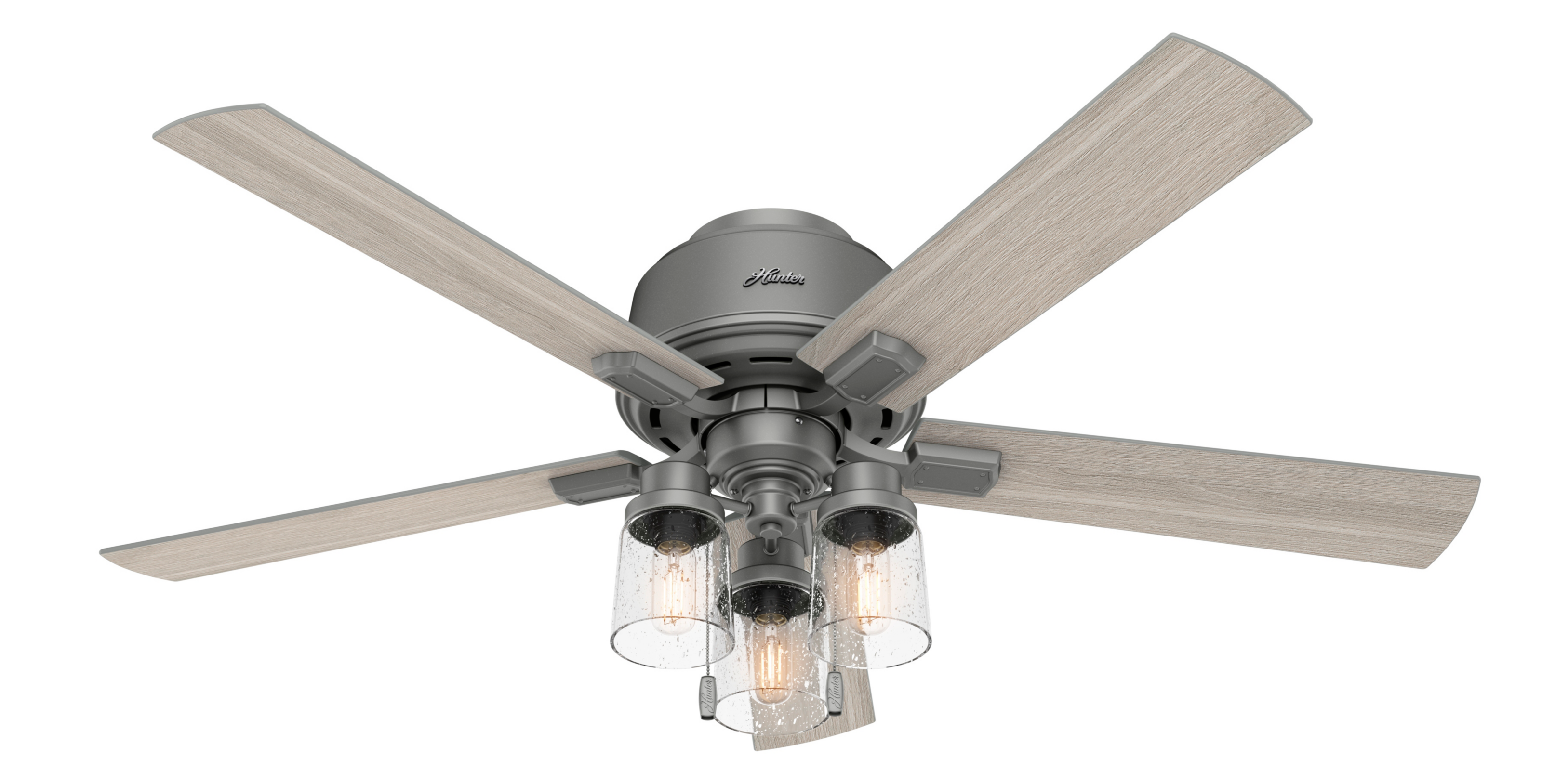 Hunter 52 inch Hartland Low Profile Ceiling Fan with LED Light Kit and Pull Chain Ceiling Fan Hunter   