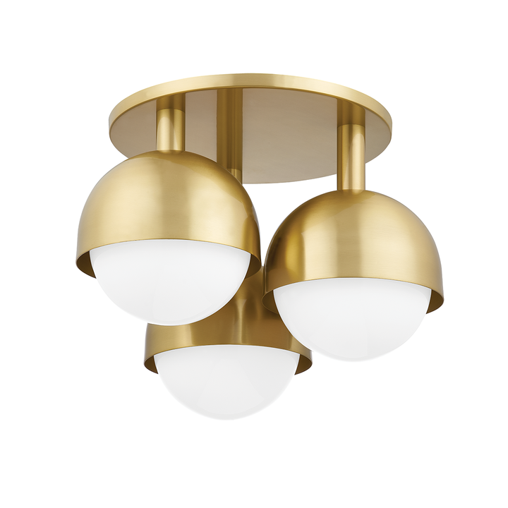 Hudson Valley Lighting Foster Semi Flush Ceiling Semi Flush Mounts Hudson Valley Lighting Aged Brass  