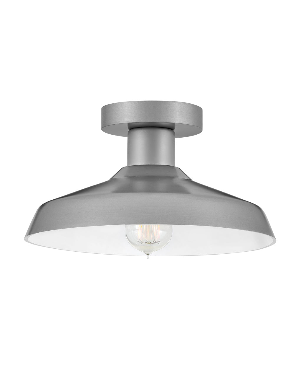 Hinkley Forge Outdoor Flush Mount Small Flush Mount Antique Brushed Aluminum 12072AL
