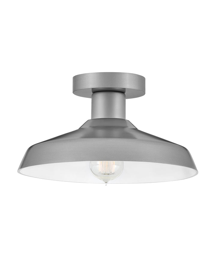Hinkley Forge Outdoor Flush Mount Small Flush Mount Antique Brushed Aluminum 12072AL