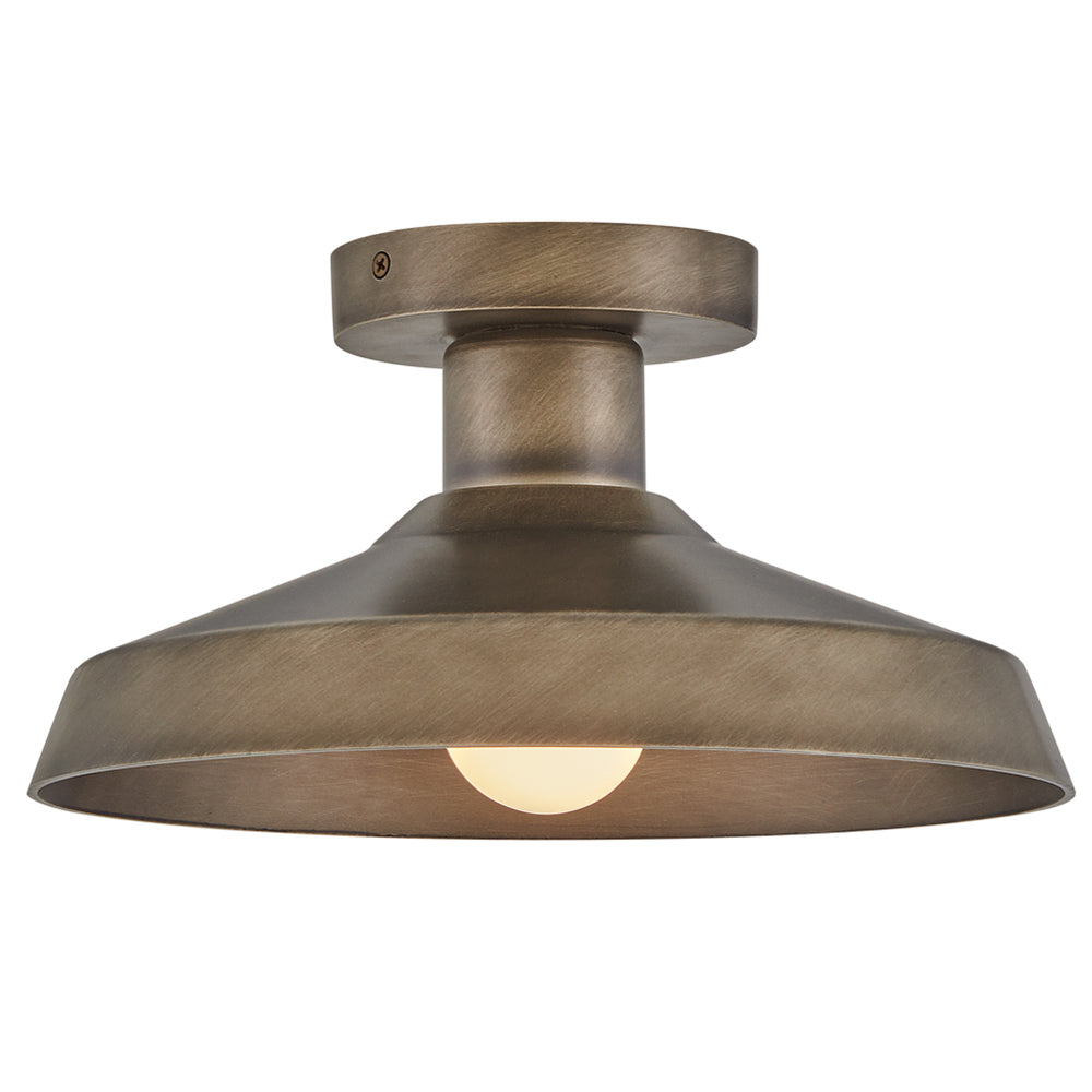 Hinkley Forge Outdoor Flush Mount Small Flush Mount Burnished Bronze 12072BU