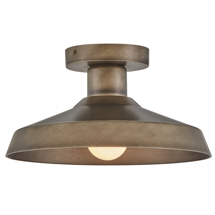 Hinkley Forge Outdoor Flush Mount Small Flush Mount Burnished Bronze 12072BU