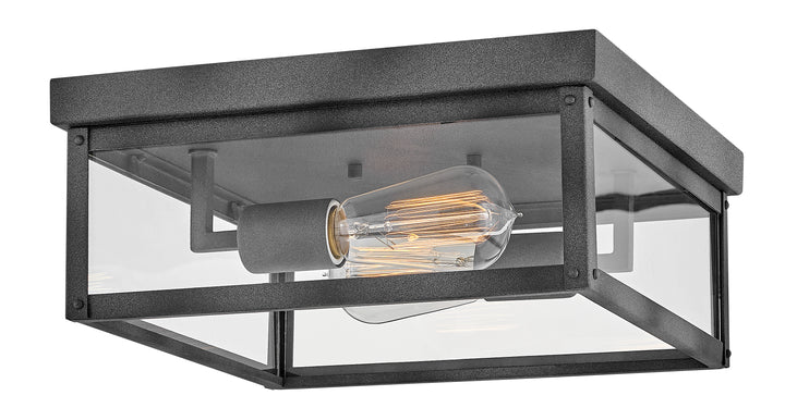 Hinkley Beckham Outdoor Flush Mount Small Flush Mount Aged Zinc 12193DZ