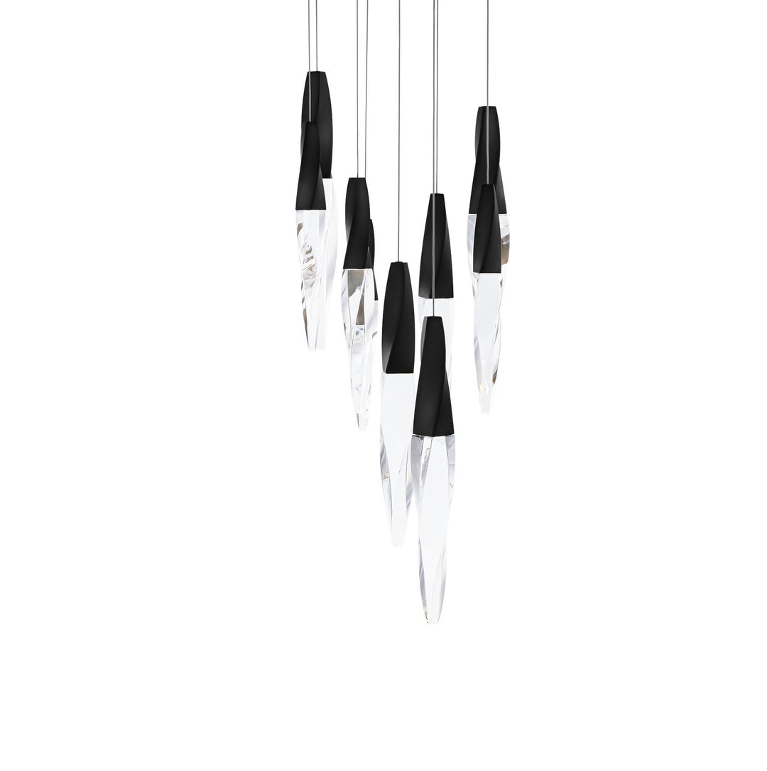 Schonbek Beyond  Kindjal 9 Light Multi-Light Pendant Pendants Schonbek Beyond Black OPTIC CRYSTAL 