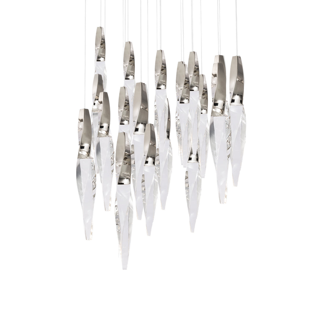 Schonbek Beyond  Kindjal 23 Light Multi-Light Pendant Pendants Schonbek Beyond Polished Nickel OPTIC CRYSTAL 