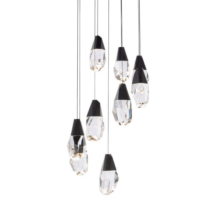 Schonbek Beyond  Martini 9 Light Multi-Light Pendant Pendants Schonbek Beyond Black OPTIC CRYSTAL 