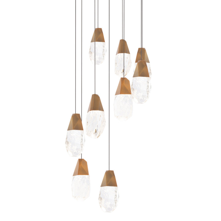 Schonbek Beyond  Martini 21 Light Multi-Light Pendant Pendants Schonbek Beyond Aged Brass OPTIC HAZE 