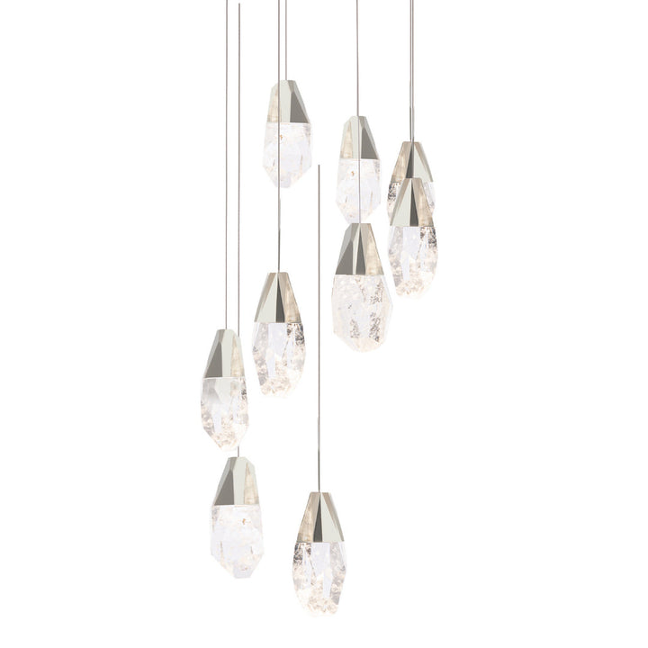 Schonbek Beyond  Martini 9 Light Multi-Light Pendant Pendants Schonbek Beyond Polished Nickel OPTIC HAZE 