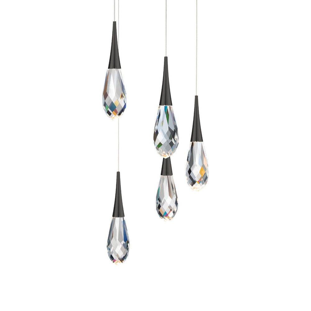 Schonbek Beyond  Hibiscus 25 Light Multi-Light Pendant Pendants Schonbek Beyond Black OPTIC CRYSTAL 