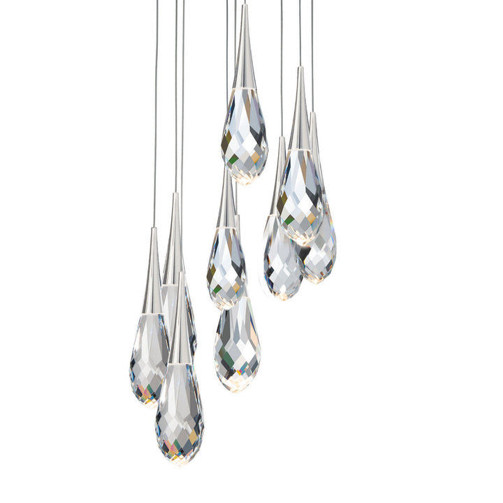 Schonbek Beyond  Hibiscus 9 Light Multi-Light Pendant Pendants Schonbek Beyond Polished Nickel OPTIC CRYSTAL 