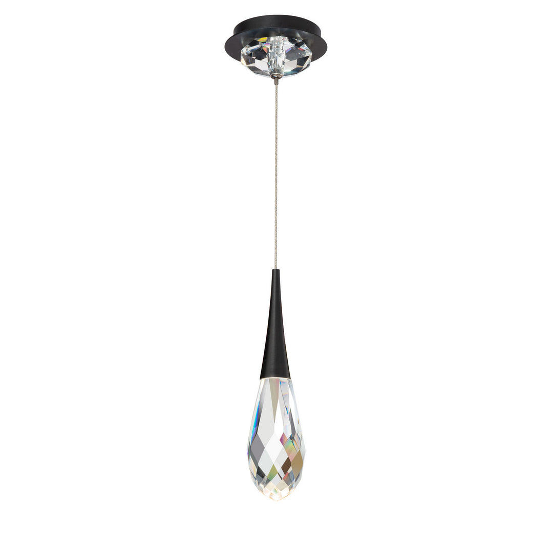 Schonbek Beyond  Hibiscus 1 Light Mini Pendant Mini-Pendants Schonbek Beyond Black OPTIC CRYSTAL 