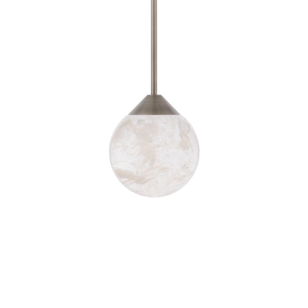 Schonbek Beyond Quest 1 Light Mini Pendant Mini-Pendants Schonbek Beyond Brushed Nickel OPTIC HAZE