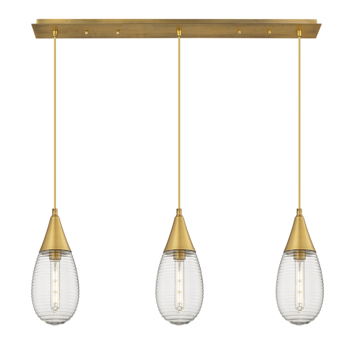 Innovations Lighting Malone 6" Linear Pendant - Brushed Brass Pendants Innovations Lighting   