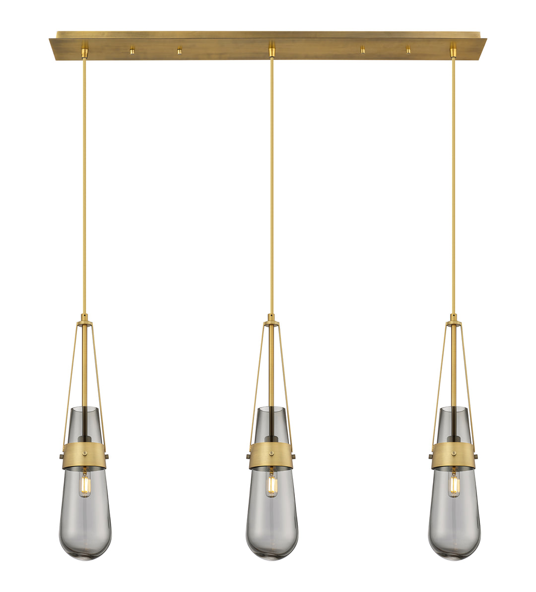 Innovations Lighting Milan 4" Linear Pendant - Brushed Brass Pendants Innovations Lighting   