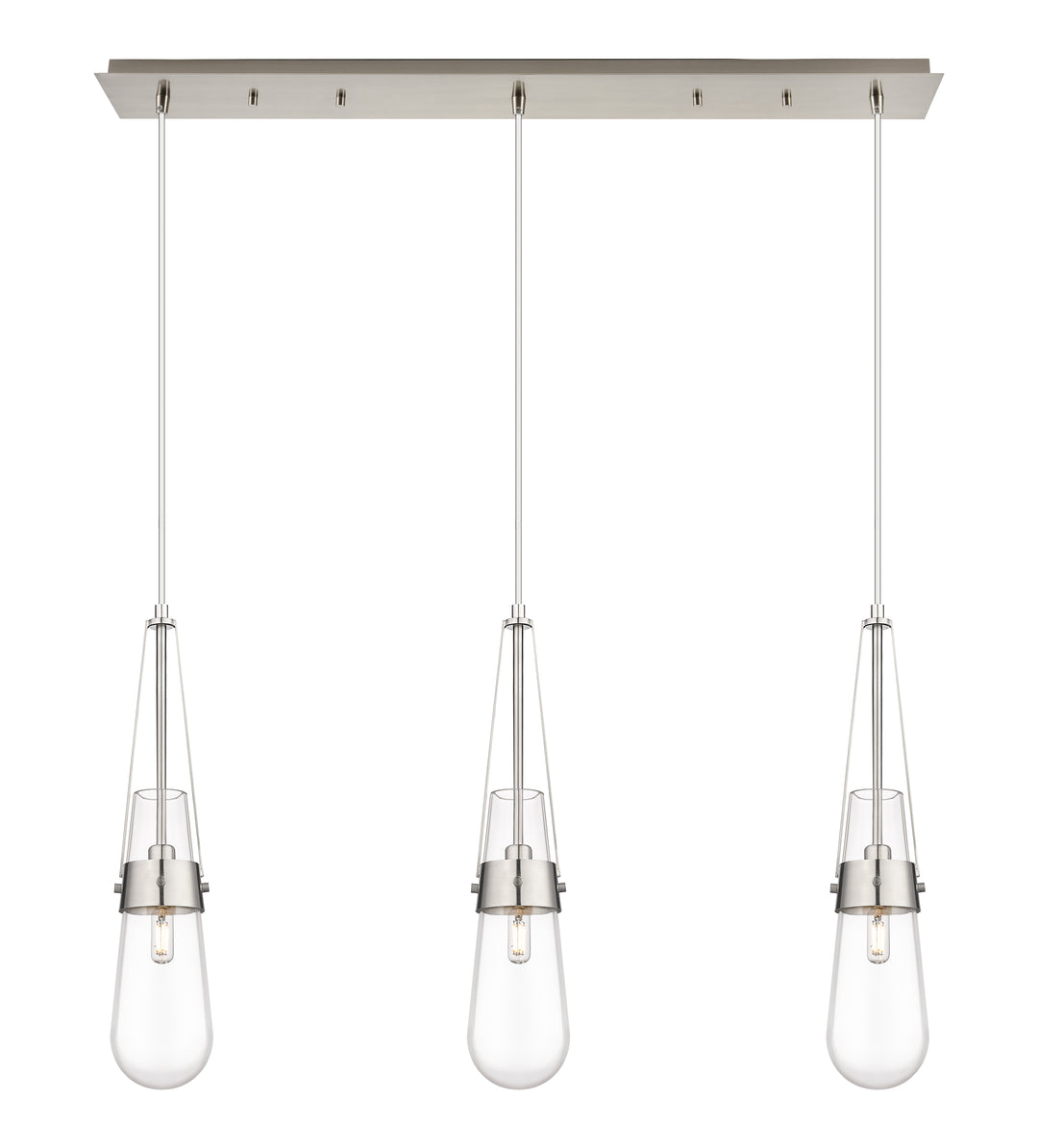 Innovations Lighting Milan 4" Linear Pendant - Brushed Satin Nickel Pendants Innovations Lighting   