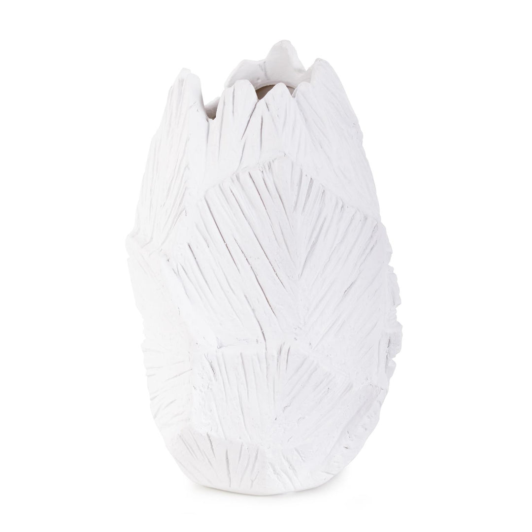 Howard Elliott Collection Abstract Elm Short Vase in White