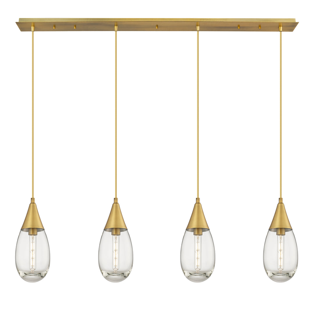 Innovations Lighting Malone 6" Linear Pendant - Brushed Brass Pendants Innovations Lighting   