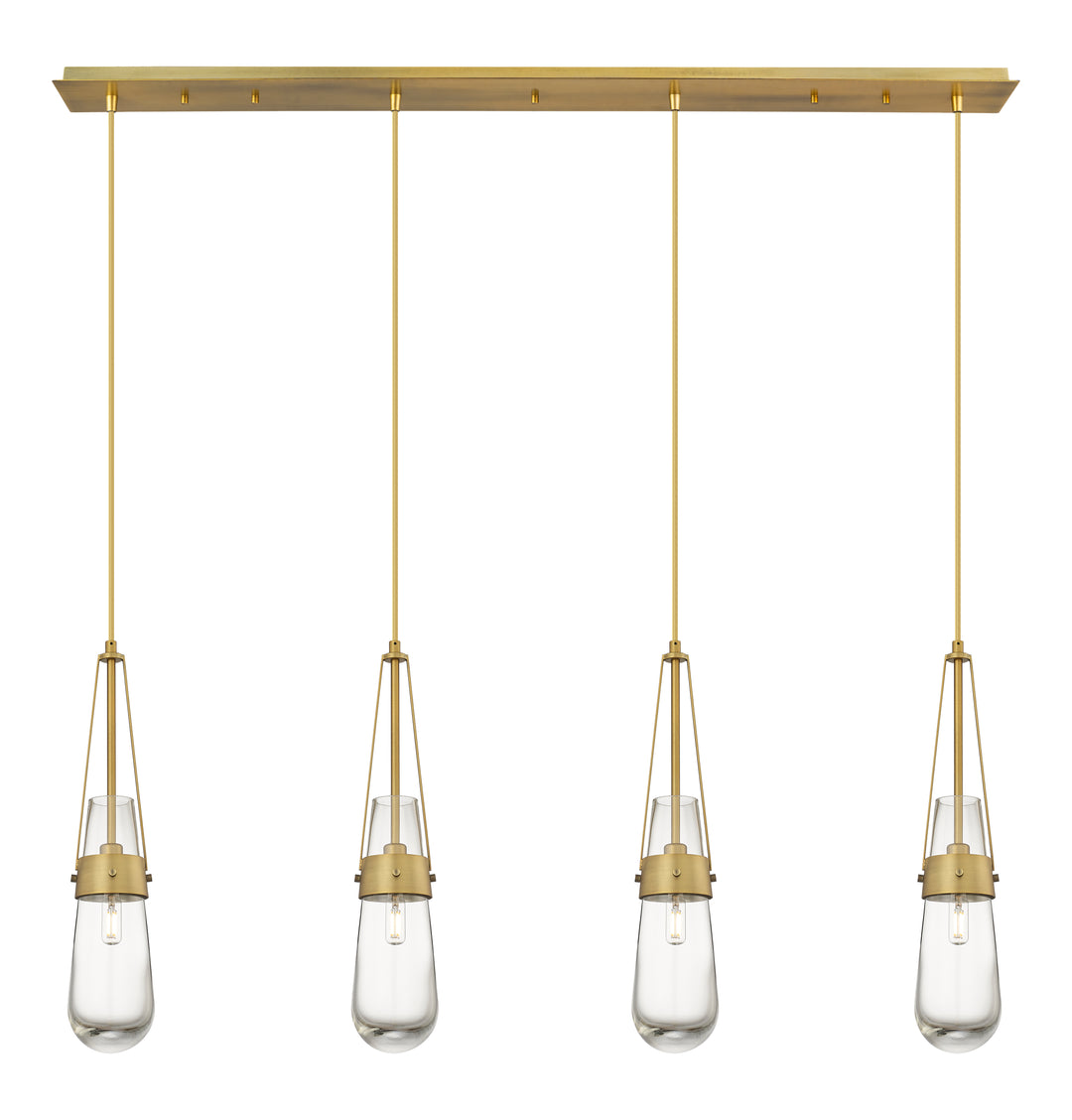 Innovations Lighting Milan 4" Linear Pendant - Brushed Brass Pendants Innovations Lighting   