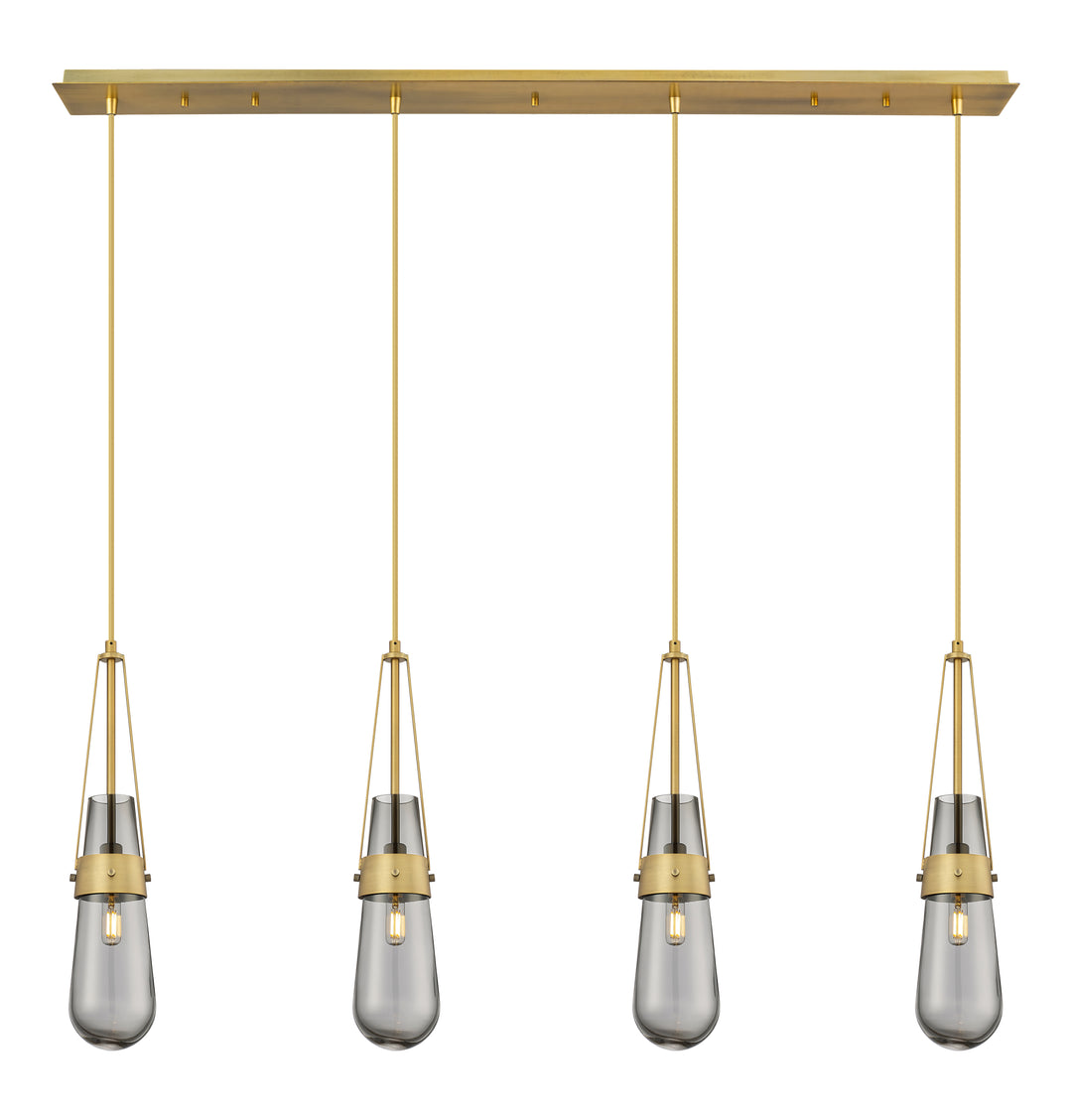 Innovations Lighting Milan 4" Linear Pendant - Brushed Brass Pendants Innovations Lighting   